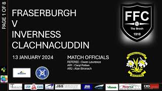 130124 FRASERBURGH V CLACH INFO [upl. by Sile]