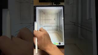 Drawing room interior design using procreate in Ipad digitaldrawing ipaddrawing digitalartistry [upl. by Loriner]