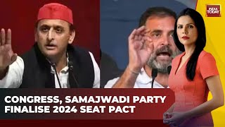 Congress And Samajwadi Party Seal Seat Sharing Pact for 2024 Elections [upl. by Anelram]