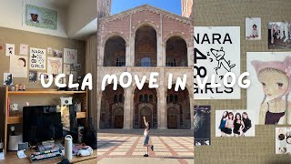 ucla move in vlog 📦  mini room tour [upl. by Ahsilahk]