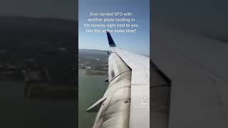 Two Planes landing at SFO at the same time [upl. by Trainer]