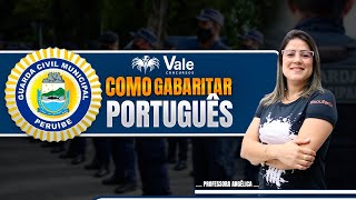 Como Gabaritar Português na GCM Peruíbe  Prof Angélica [upl. by Pantheas]