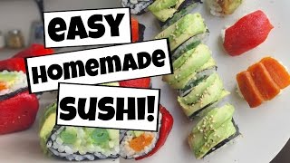 How to make VEGAN Sushi at Home Unique easy to make and HEALTHY [upl. by Ecirtak]