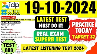 IELTS Listening Practice Test 2024 with Answers  19102024  Test No  890 [upl. by Wiersma945]