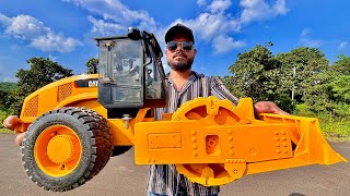 The Big Construction King  CAT Soil compactor  Automatic Roller  Die Cast Bruder [upl. by Arimas893]