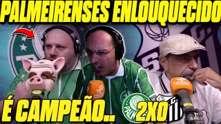 REAÇÕES PALMEIRENSE ENLOUQUECIDOS COM TÍTULO E SANTISTAS TRISTE REACT PALMEIRAS 2X0 SANTOS [upl. by Ellezaj]