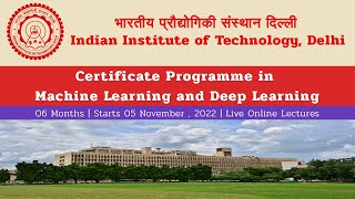 IIT Delhi Certificate Program in Machine Learning and Deep Learning  Online Course Certificate [upl. by Narf]