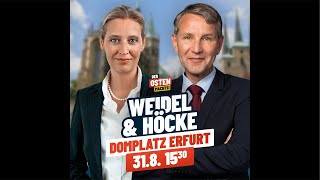 AfD Sommerfest in Erfurt am 310824 mit ua Höcke und Weidel [upl. by Sioled]