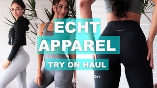 ECHT APPAREL HAUL TRY ON amp WORKOUT [upl. by Burgwell]