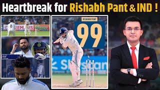 INDvsNZ Heartbreak for Rishabh Pant in Bengaluru Pant becomes 2nd after Dhoni to get out on 99 run [upl. by Anairt]