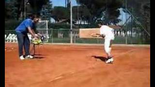 Michele Montani Tennis Academy Gianmarco Crocetti Training Forehand and Backhand 29308 [upl. by Esinaj]