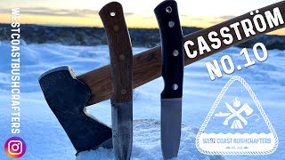 Testing the CASSTRÖM NO 10 Swedish Forest Knife Scandi Grind OR Flat Grind [upl. by Januisz]