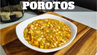 POROTOS 🫘 en OLLA NORMAL 🍲 sin olla a presión  Receta Vegetariana  FRIJOLES  William Priets [upl. by Ahsiener]