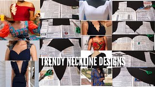 HOW TO CUT BASIC AND TRENDY NECKLINE PATTERN drafting different LATEST TYPES OF NECKLINE DESIGN [upl. by Elazaro]