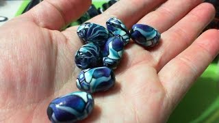 Polymer Clay Cane Bead Tutorial [upl. by Haidabo]