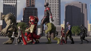 MARVEL Size Comparison 3d  MCU Animation Size comparison [upl. by Sakiv500]