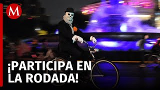 Realizan rodada nocturna del Día de Muertos en CdMx [upl. by Atnahsal]