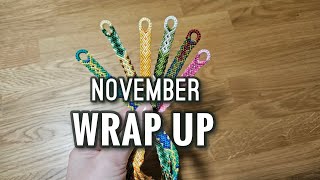 NOVEMBER WRAP UP  friendship bracelets [upl. by Ahsiakal]