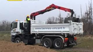 PALFINGER EPSILON GRUE TIPPER Z TP 6X4 BIBENNE VINCENT [upl. by Glynias]