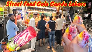 Best Khan Gola Gnda point at Gulshaneravi Lahore  Gola Gnda Pakistani Street food  barf ka gola [upl. by Sacul40]