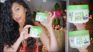 Garnier Fructis Curl Treat Defining Smoothie amp Jelly Shaping First Impression  Curly Hair Routine [upl. by Annas857]