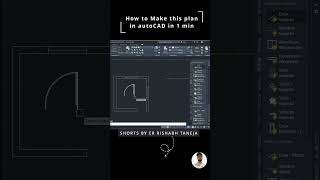 Plan in AutoCAD in 1 min by Rishabh Taneja autocad software 2dplan shorts [upl. by Zigrang]