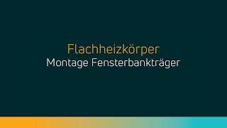 Montage Fensterbankträger an einem Flachheizkörper [upl. by Alyahsat]