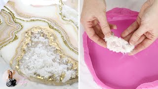 How I Create Epsom Salt Resin Geode Crystals [upl. by Irdua]