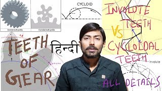 HindiTeeth System of Gears  Cycloidal Teeth Vs Involute Teeth  Interference in Gears  Ankit Ras [upl. by Medor996]