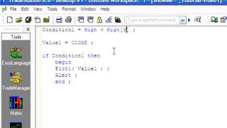 TradeStation EasyLanguage video tutorial from Markplexcom [upl. by Ultun168]