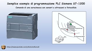 PLC Siemens S7 1200  Impariamo a programmare Comando automatico di una saracinesca [upl. by Hali]