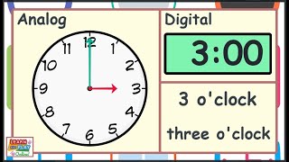 Telling the Time for Kids OClock Times [upl. by Naomi548]