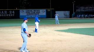 Yasiel Puig Steals Third Base During Quakes Debut [upl. by Eiryk738]