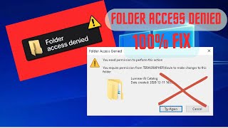 How To Fix quotFolder Access Deniedquot in Windows 1011  Easy StepbyStep Guide [upl. by Assirrak]