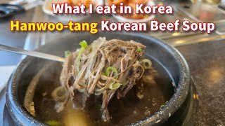 Restaurant experience in Korea Hanwootang 한우탕 Korean Beef Soup [upl. by Voltmer]