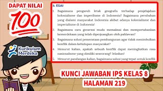 Kunci Jawaban IPS Kelas 8 Halaman 219 Evaluasi Kurikulum Merdeka [upl. by Jillene]