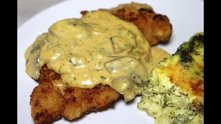 Saftige Hähnchenschnitzel mit Champignonsoße [upl. by Nnaeiram]