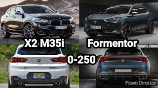 NEW CUPRA FORMENTOR VZ 20 TSI 310PS VS BMW X2 M35i ACCELERATION 0250 SUPRISING RESULT [upl. by Telocin]