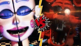 FOXY VS BALLORA  La Liga de FNAF  FIVE NIGHTS AT FREDDYS ULTIMATE CUSTOM NIGHT J1 [upl. by Kam]