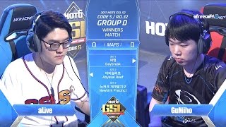 2017 GSL Season 2Code S Ro32 Group D Match3 aLive vs GuMiho [upl. by Sherrer989]