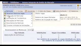 SIGEduc  Vídeo Tutorial  Renovação de Matrículas [upl. by Anar942]