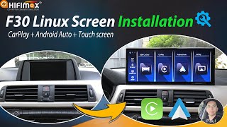 Installation BMW F30 Linux screen  BMW F31 F32 F33 F34 F35 F36 Linux CarPlay Android Auto install [upl. by Enerahs]