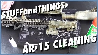 AR15 CLEANING  Colt M4A1 SOPMOD Block 2 Clone [upl. by Sirrah]