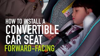 Convertible car seat installation Forwardfacing [upl. by Elie]