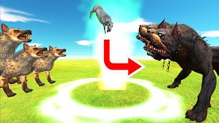 Escape From Hyaenodon Team Then Evolve To A Higher Level  Animal Revolt Battle Simulator ARBS [upl. by Yetac]