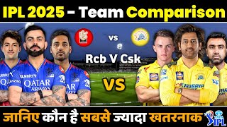 IPL 2025  Rcb Vs Csk Team Comparison 2025  Rcb Vs Csk Playing 11 2025 [upl. by Anujra]