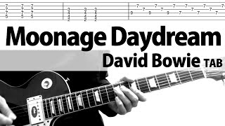 Moonage Daydream  David Bowie Guitar Cover TAB [upl. by Meelas678]