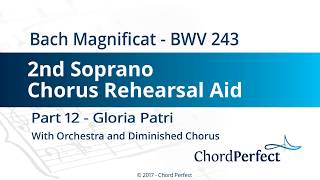 Bachs Magnificat Part 12  Gloria Patri  2nd Soprano Chorus Rehearsal Aid [upl. by Gabrielli887]