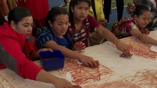 Drawing from the past Finlayson Park School students take part in tapa cloth making [upl. by Ettevram]