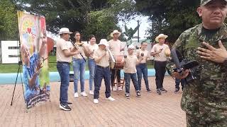 Presentación cumpleaños 80 años de Zuluaga con el grupo folclórico inclusión opita [upl. by Nilkcaj]